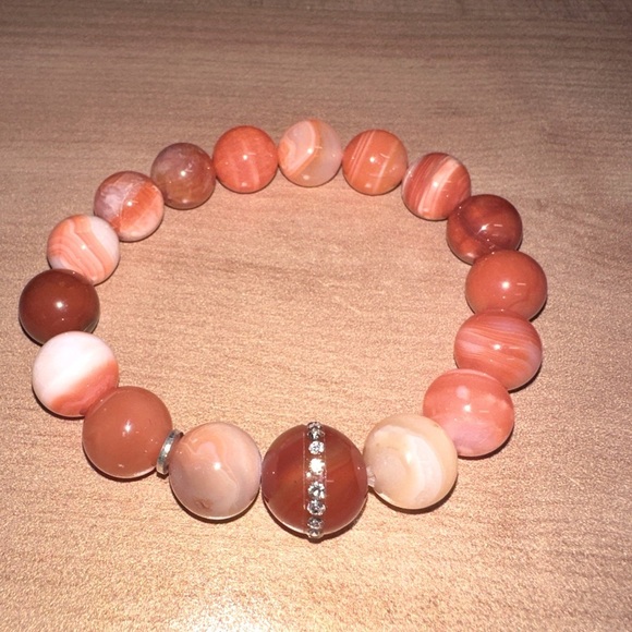Orange agate stretch bracelet by Jay King - Picture 5 of 14